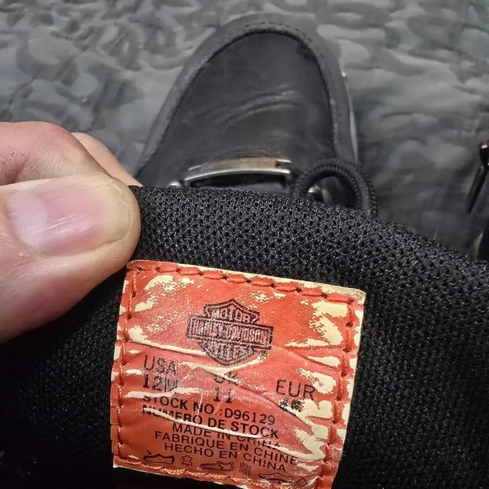 Harley davidson black leather boots